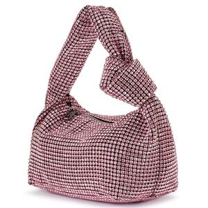 OLGA BERG POLLY CRYSTAL SHOULDER BAG PINK NWOT